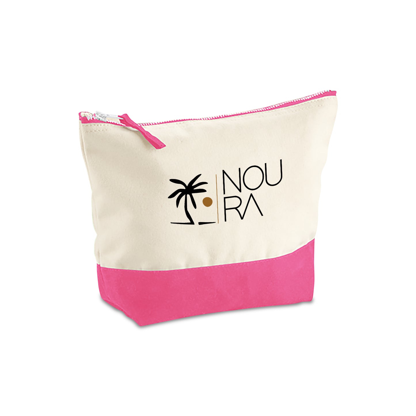 Natural/Pink Organic Accessory Bag D03