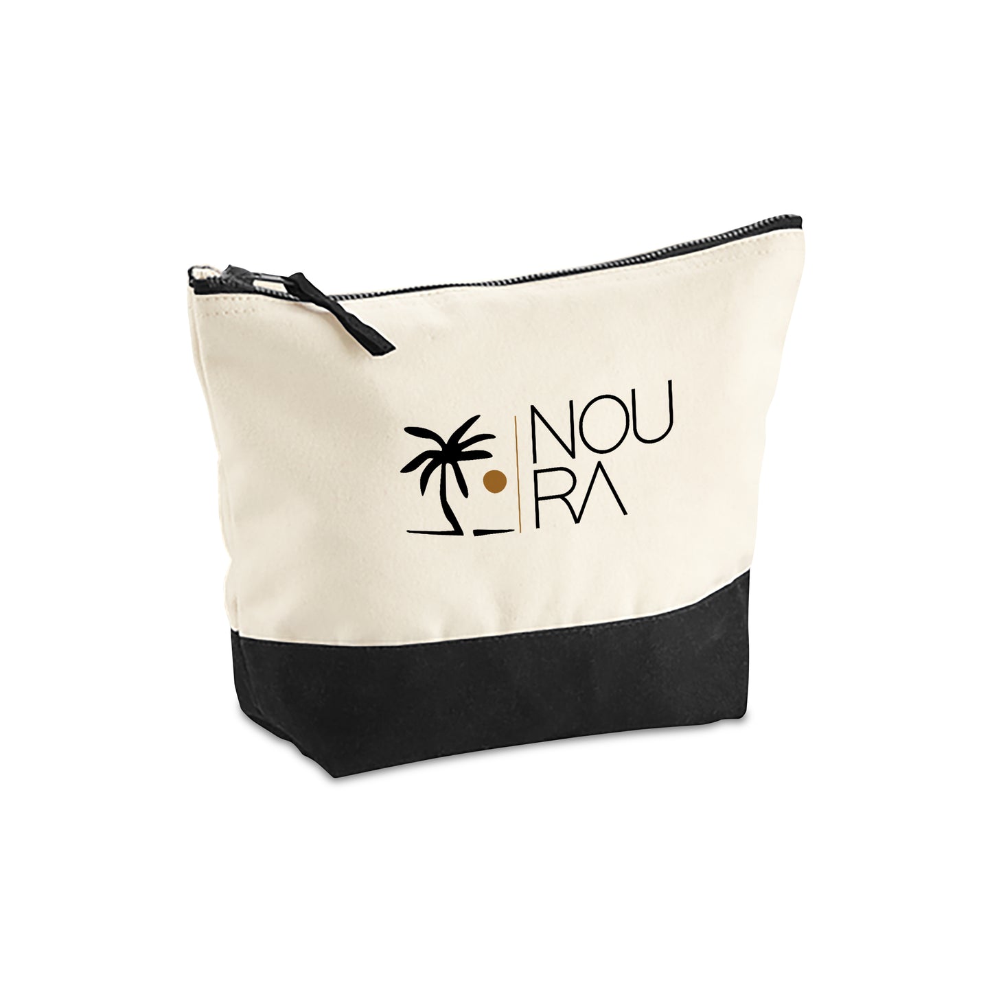 Natural/Black Organic Accessory Bag D03