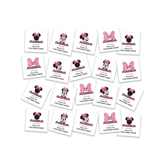 Minnie Mouse Theme Child Safety Travel Tattoo