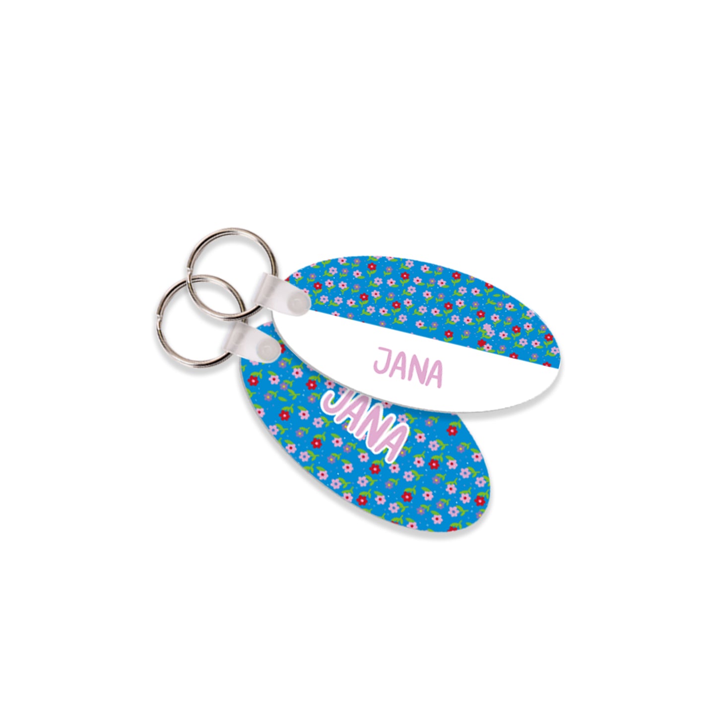 School Tags D053 - Flowers Patter