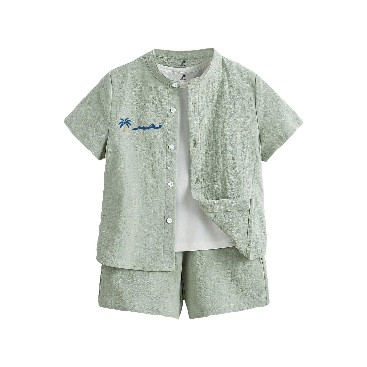 Ramadan Light Green Shirt Set RD10-2