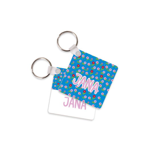 School Tags D053 - Flowers Patter