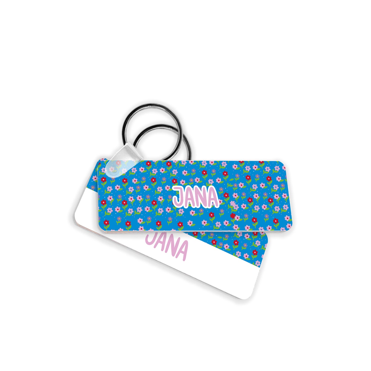 School Tags D053 - Flowers Patter