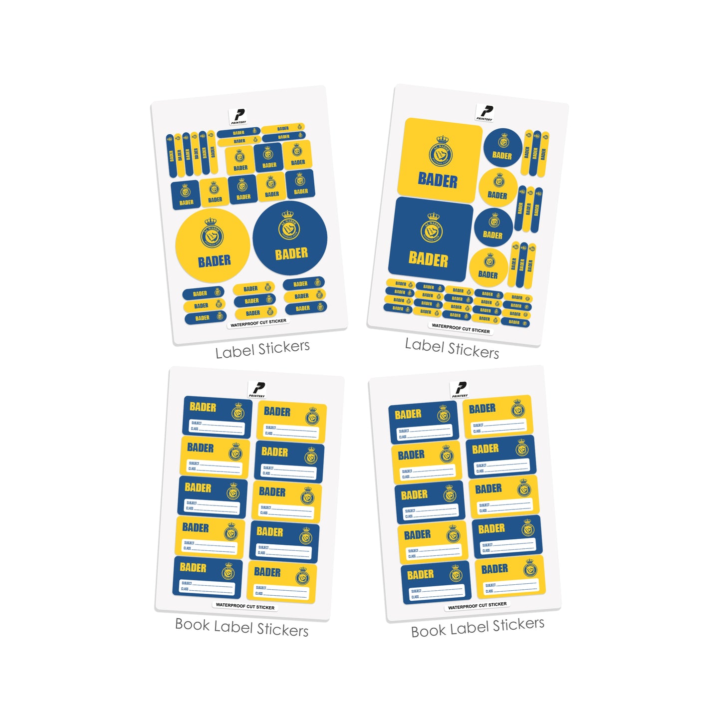 School Label Stickers Pack D131 - Al Nassr