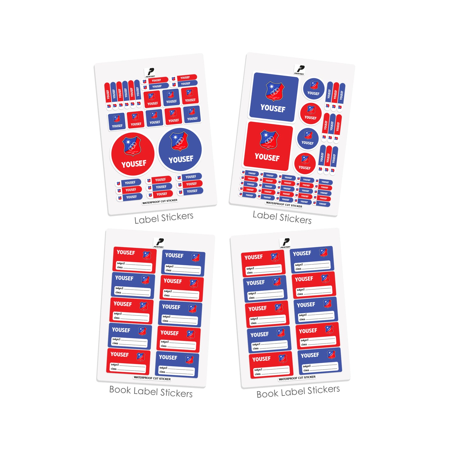 School Label Stickers Pack D130 - Kuwait SC