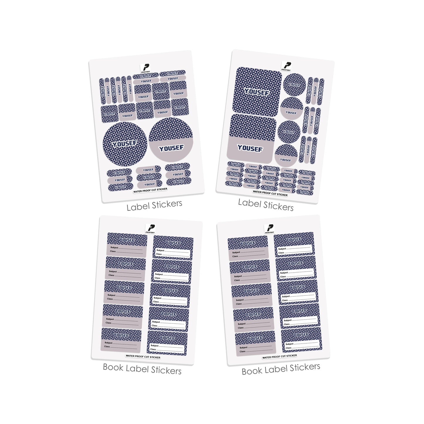 School Label Stickers Pack D088