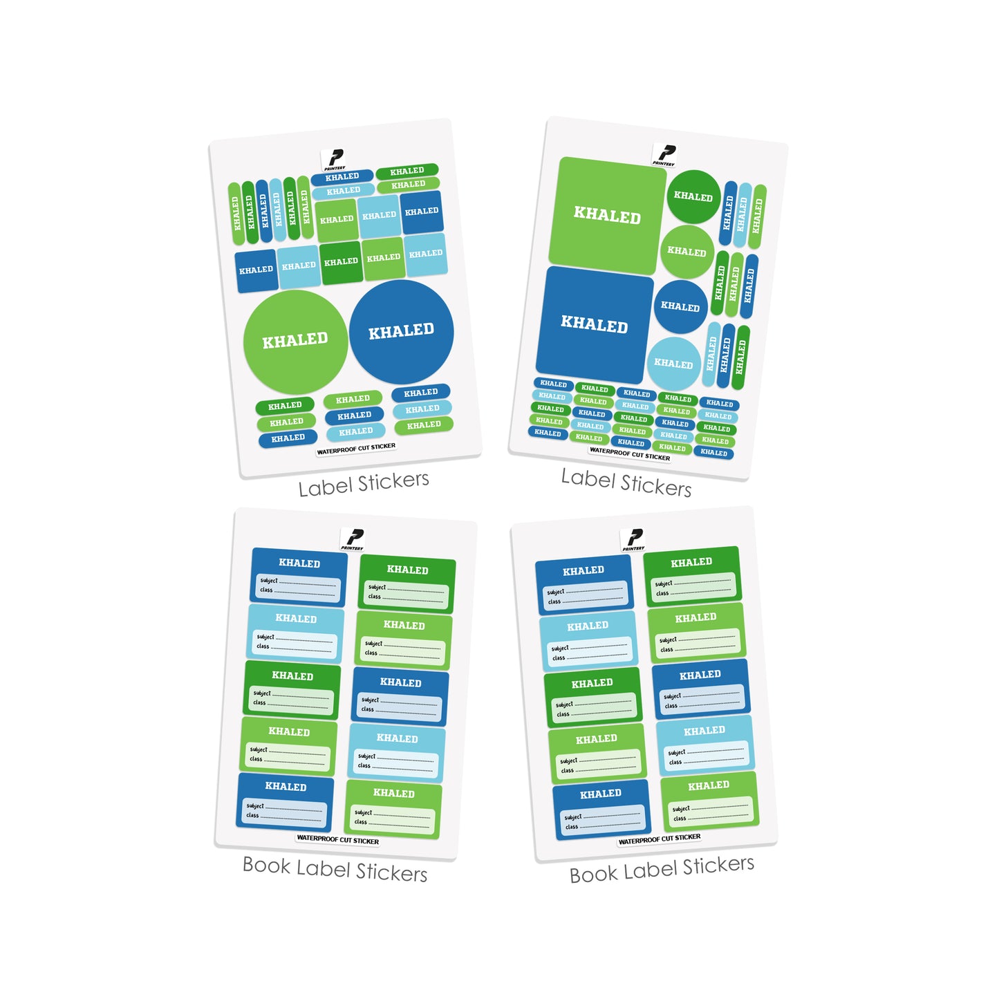 School Label Stickers Pack D066 - Basic Theme