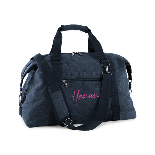 Navi Blue Vintage Weekender Bag D05