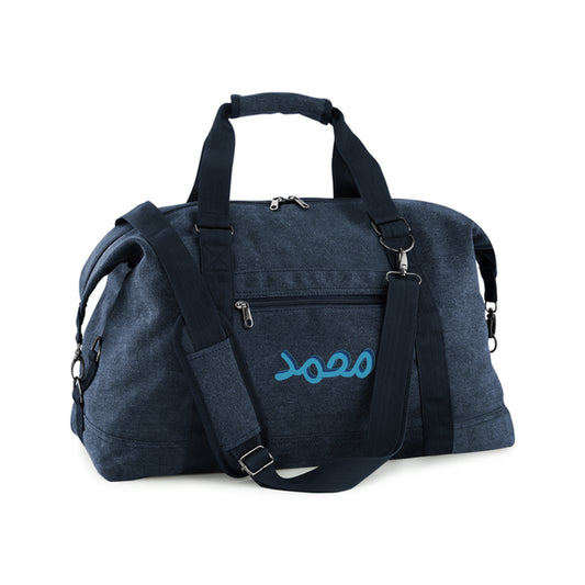 Navi Blue Vintage Weekender Bag D06