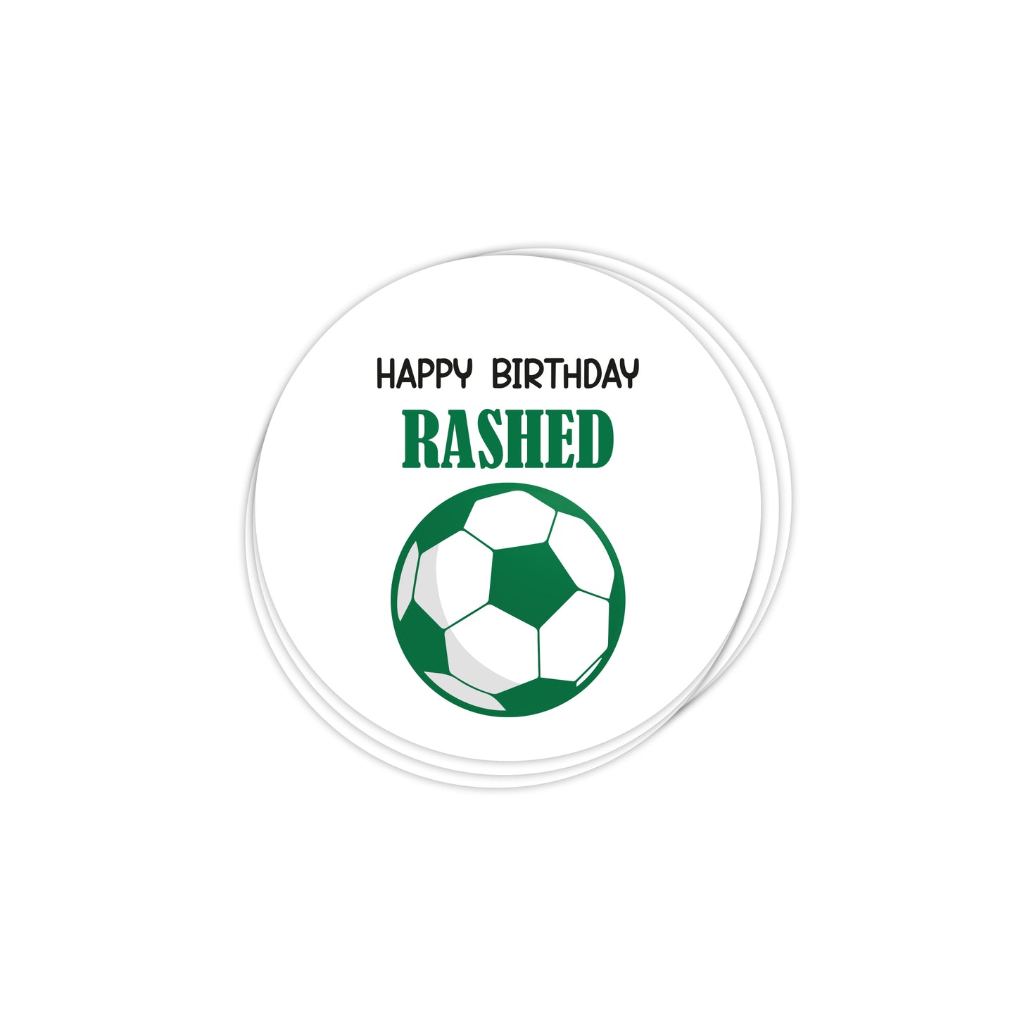 Football Birthday Stickers D03