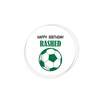 Football Birthday Stickers D03