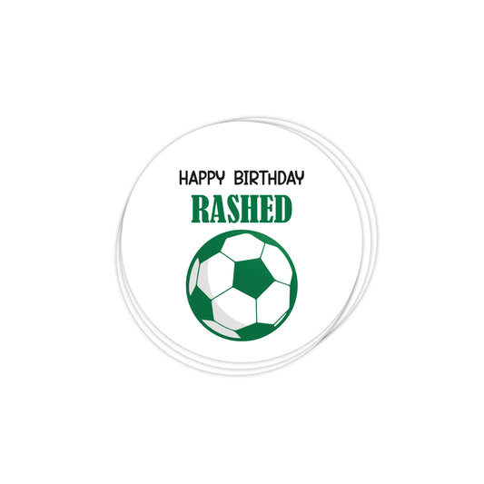 Football Birthday Stickers D03