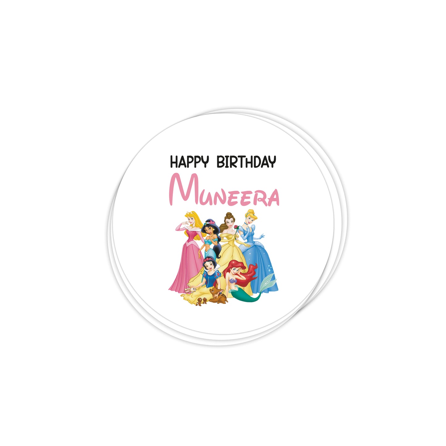 Princess Birthday Stickers D05