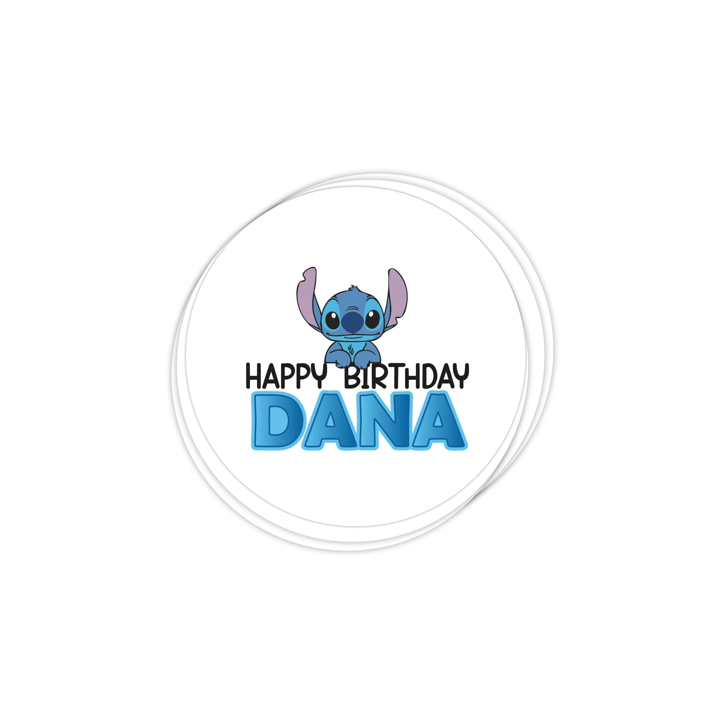 Stitch Birthday Stickers D07