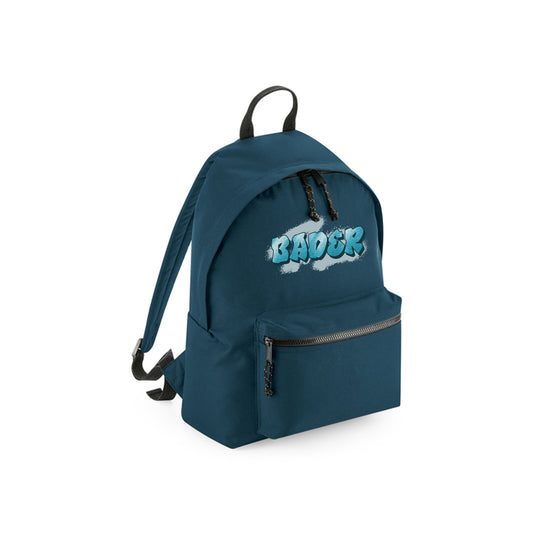 Blue Recycled Backpack - Graffiti