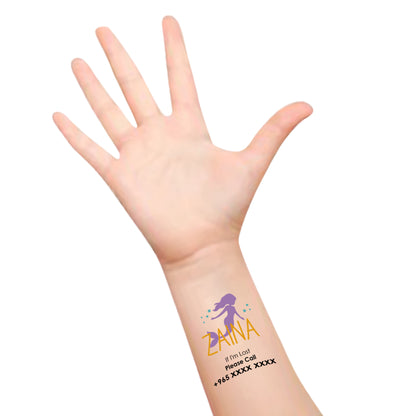 Mermaid Theme Child Safety Travel Tattoo