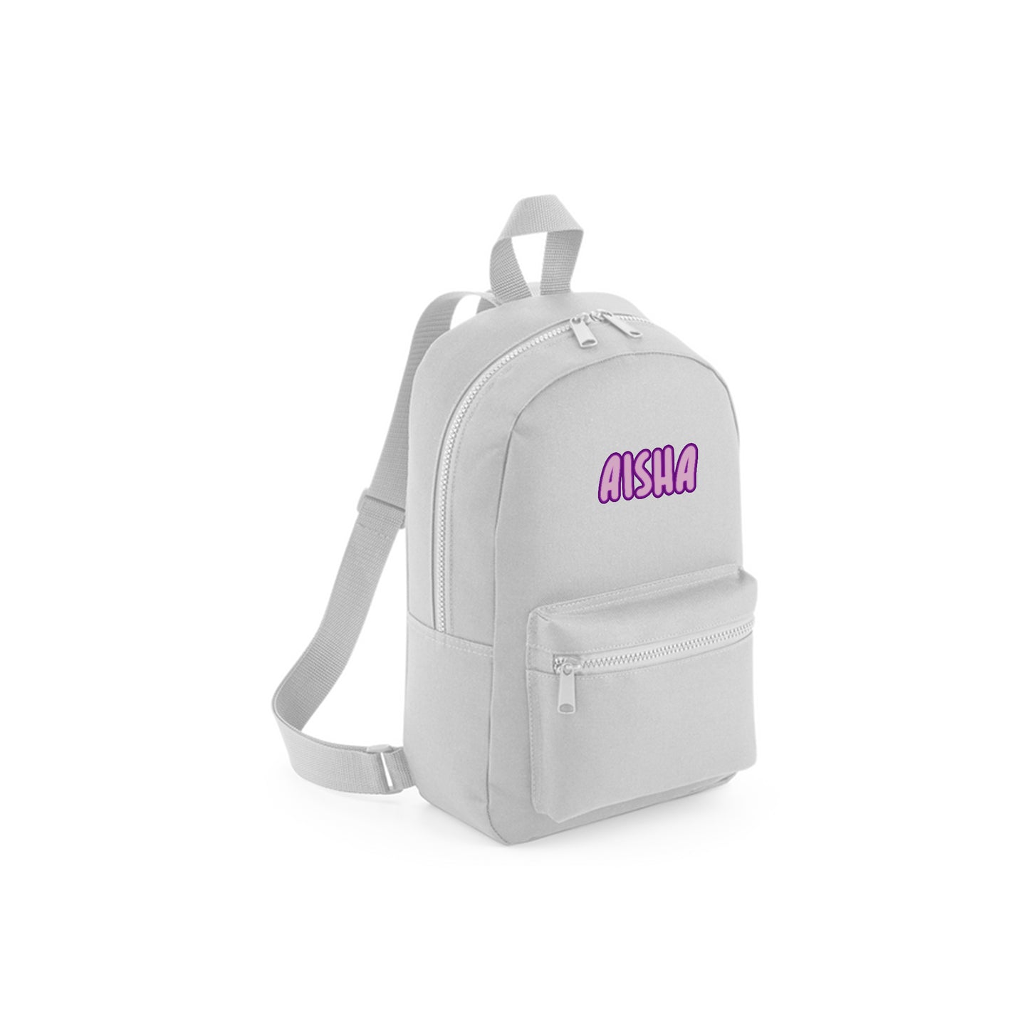 Gray Recycled Mini Backpack D13