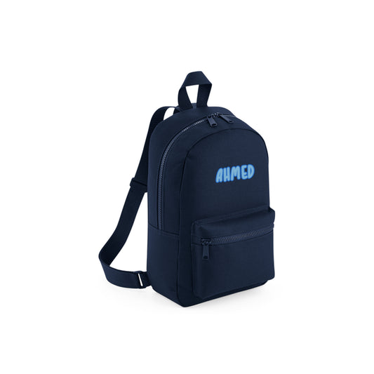 Navy Blue Recycled Mini Backpack D13