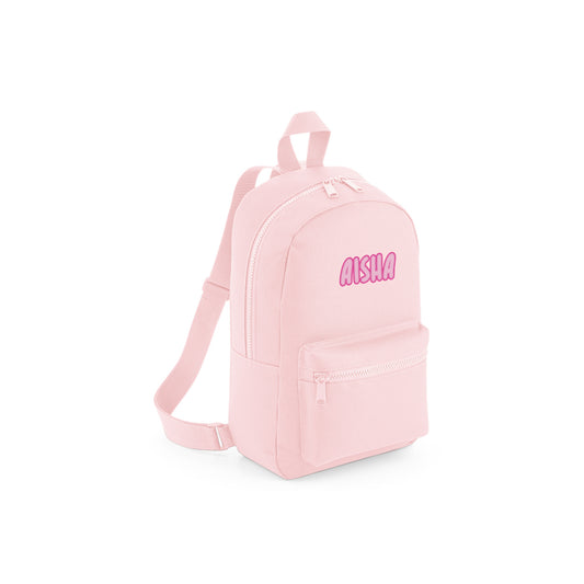 Pink Recycled Mini Backpack D13