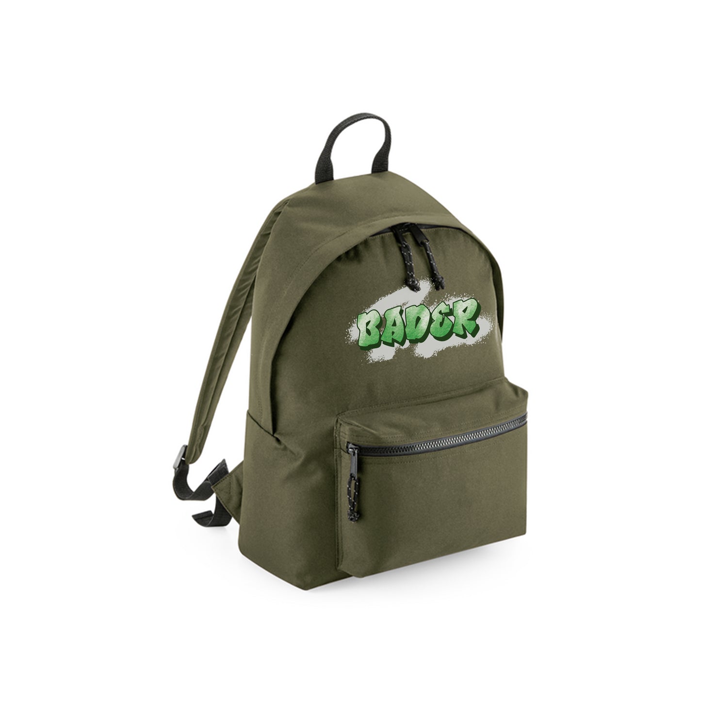 Green Recycled Backpack - Graffiti