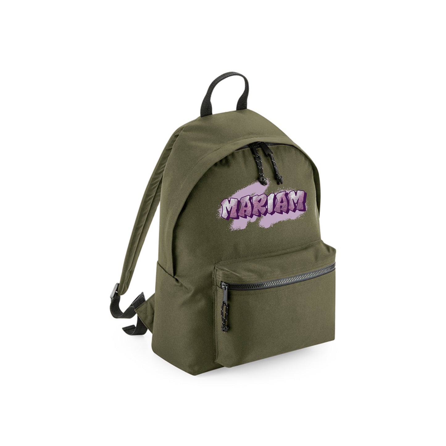 Green Recycled Backpack - Graffiti