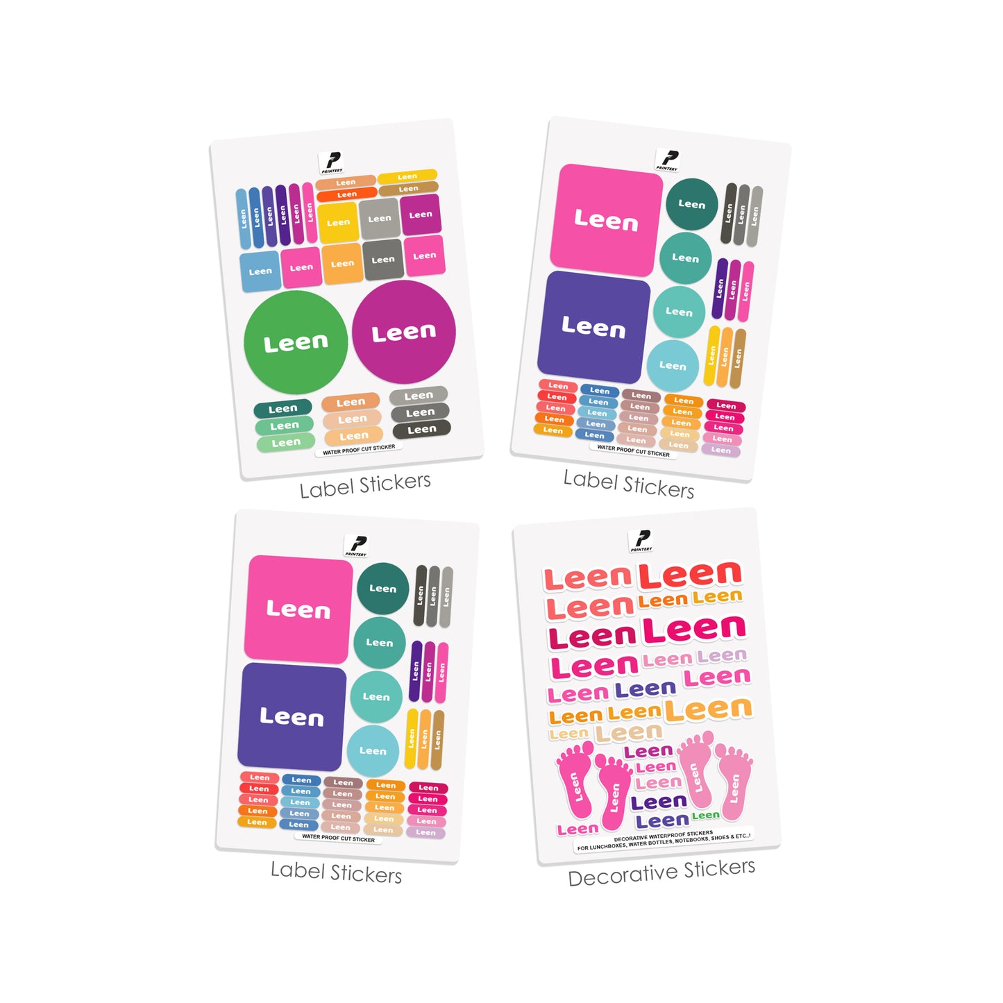 School Label Stickers Pack D022 - Basic Theme