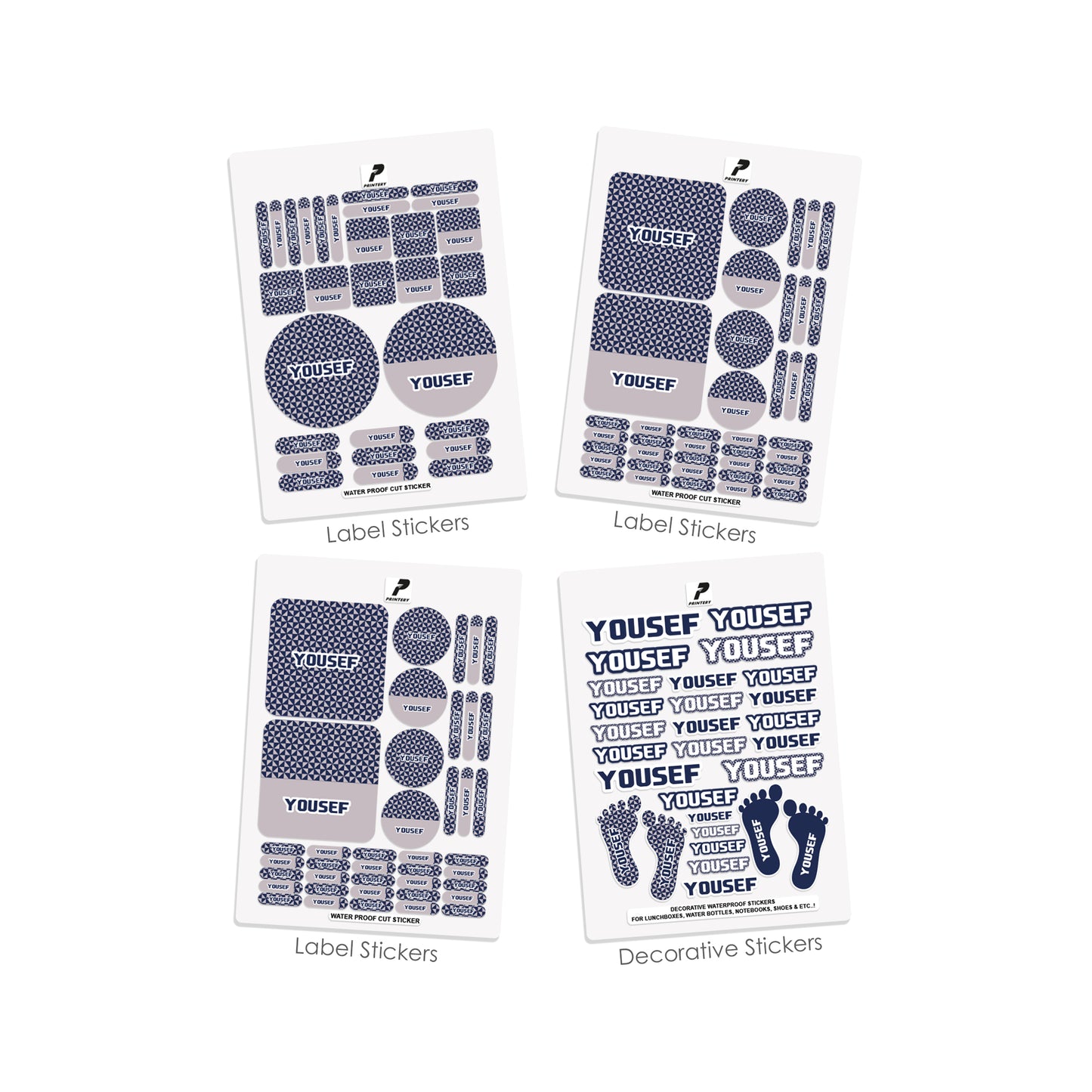 School Label Stickers Pack D088