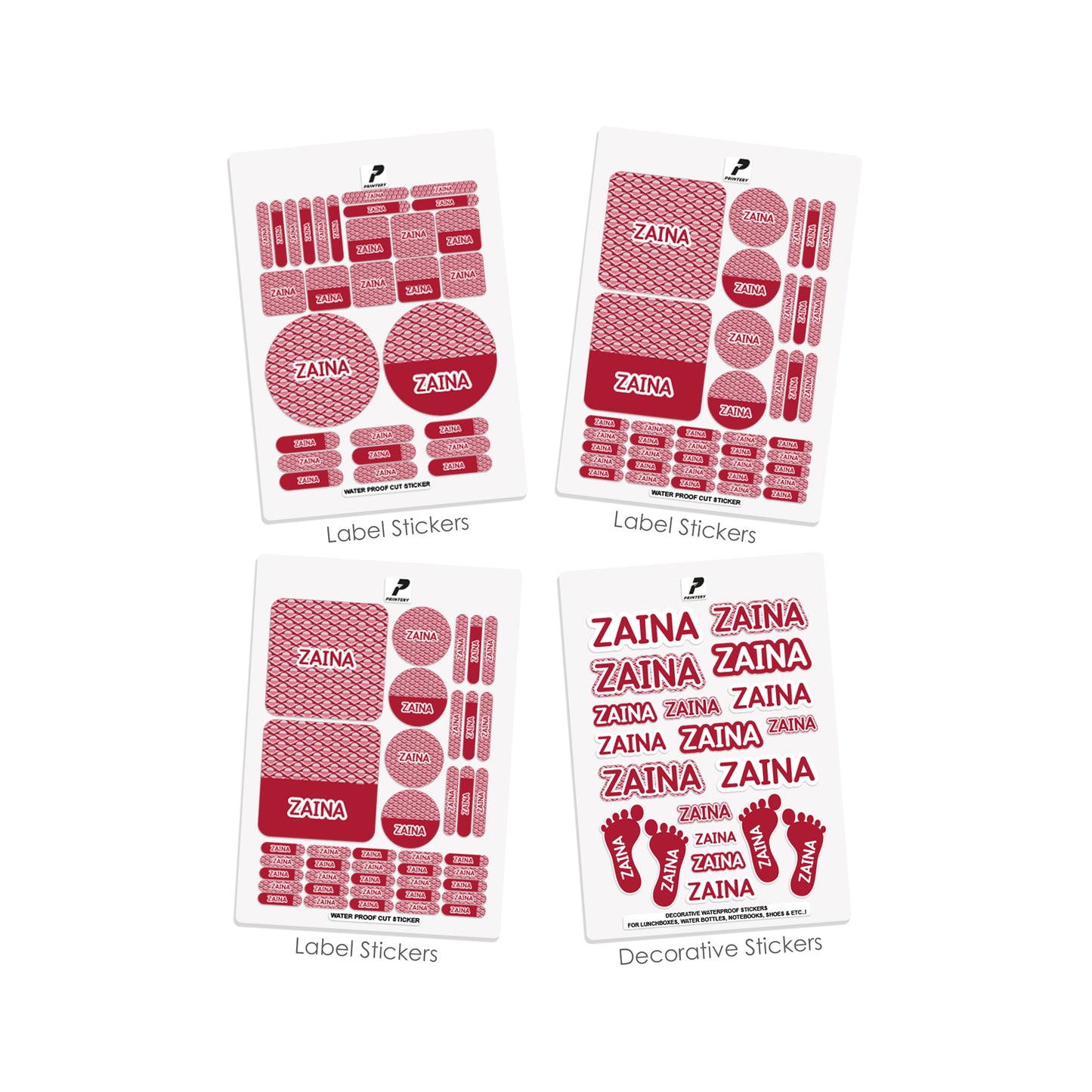 School Label Stickers Pack D087