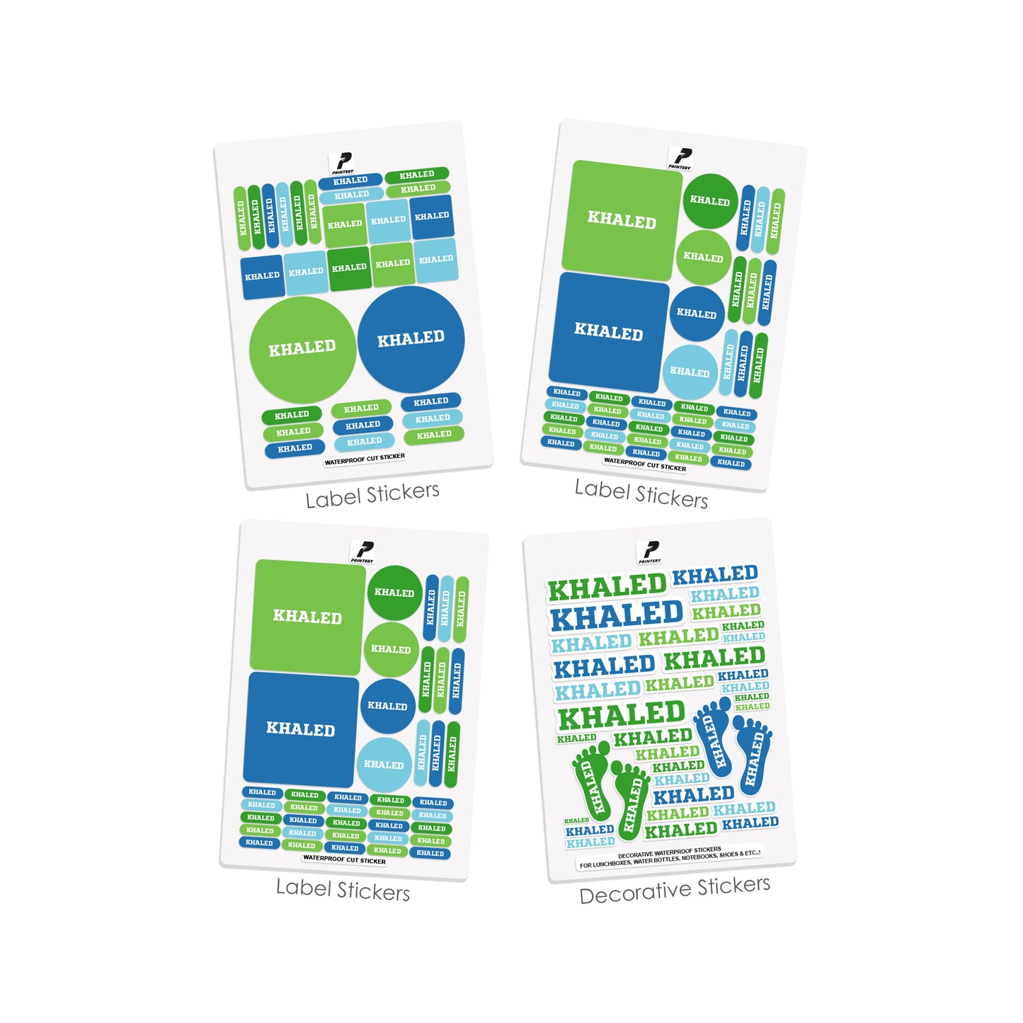 School Label Stickers Pack D066 - Basic Theme